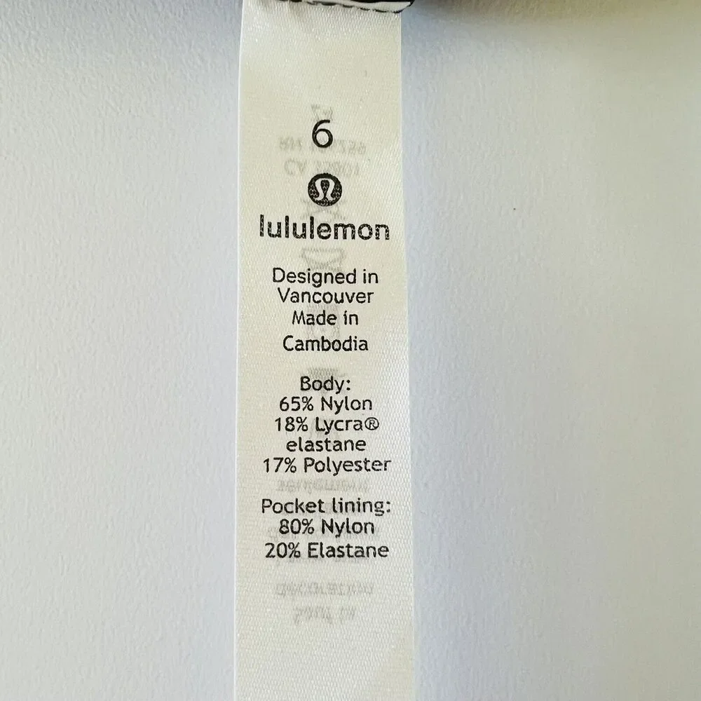 LULULEMON ATHLETICA Knit Heathered Black Speed Up MR Tight 28